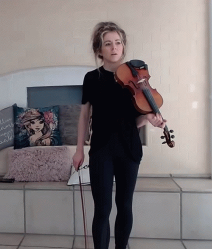 Lindsey Stirling Violin Play At Home GIF