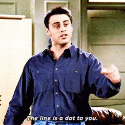 Line Dot Pointing Finger Joey Tribbiani Friends GIF