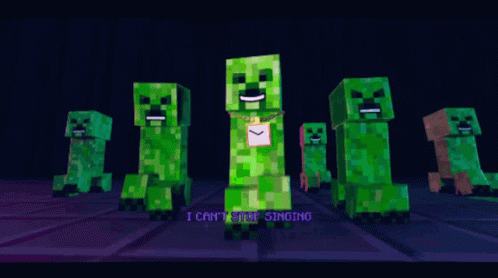 Line Of Creepers Saying Boom GIF