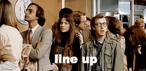 Line Up Annoyed Bored Waiting Meme GIF