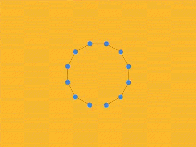 Lines and Dots Butterfly on Yellow Background
