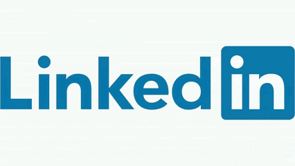 LinkedIn Logo Blue and White