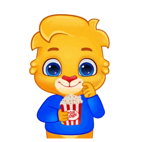 Lion Holding Popcorn Bucket