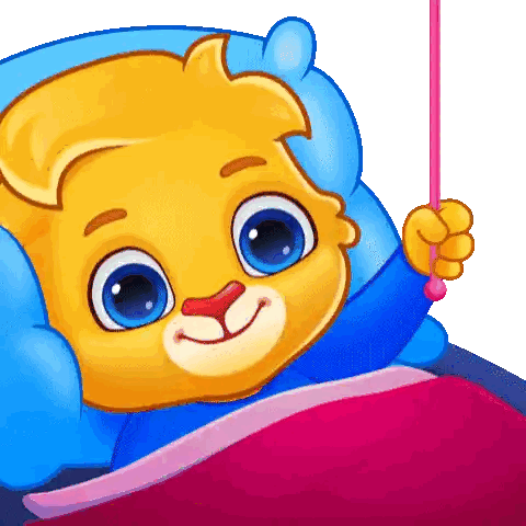 Lion In Bed With Pink Stick