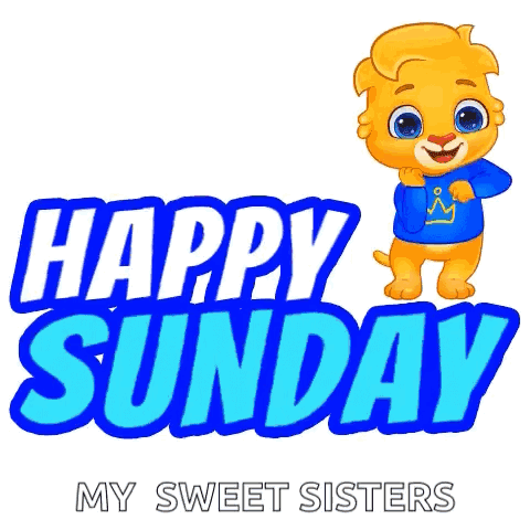 Lion in Blue Happy Sunday Shirt