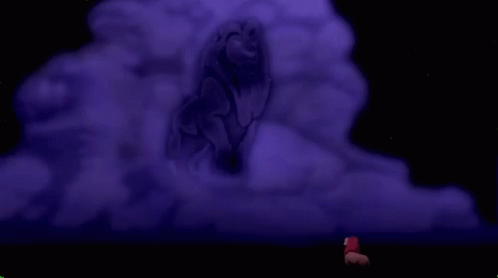 Lion in Purple Smoke Lion King