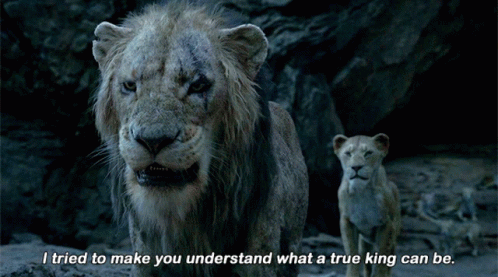 Lion Says I Tried to Make You Understand What a True King Can Be Next to Another Lion