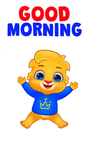 Lion Wearing Blue Shirt and Crown