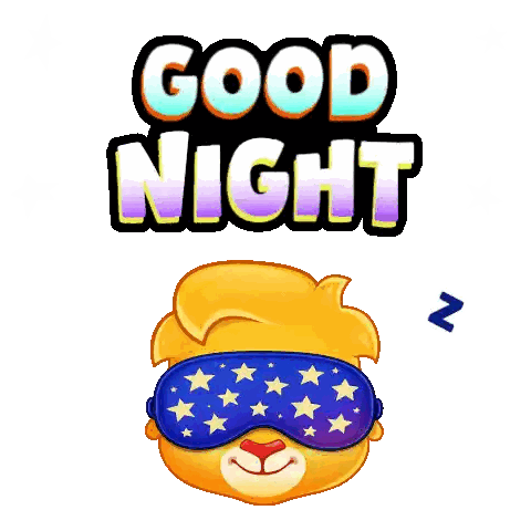 Lion Wearing Sleeping Mask Good Night