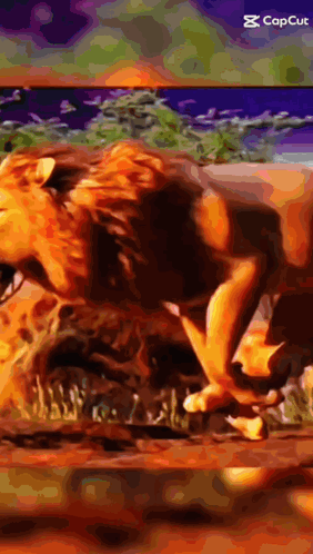 Lion with Capcut Caption