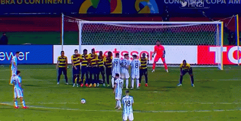 Lionel Messi Breathtaking Free Kick Goal GIF