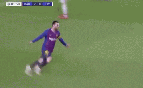 Lionel Messi Free Kick Sliding Celebration GIF