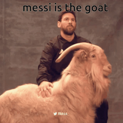 Lionel Messi Having Photoshoot With Goat GIF