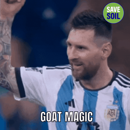 Lionel Messi Shaking Fist Goat Magic GIF