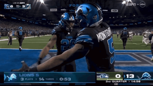 Lions vs Seahawks Football Game on ESPN