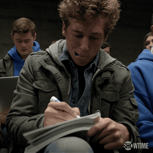 Lip Gallagher And Students Take Notes GIF