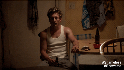 Lip Gallagher Drinking Alone Showtime GIF