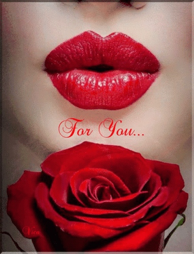 Lips For You Rose GIF