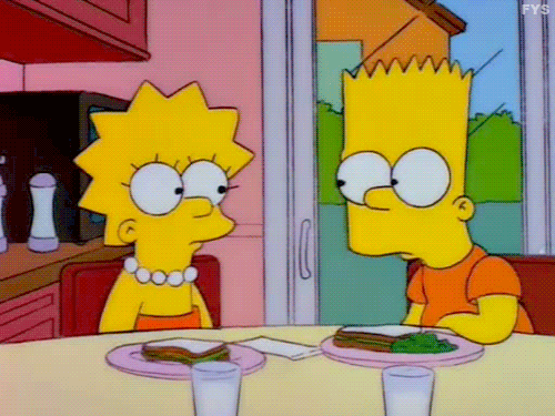 Lisa And Bart Simpson Confused GIF