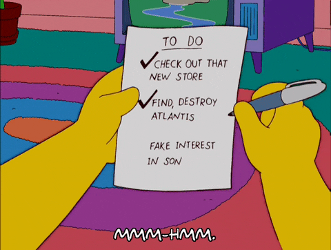 Lisa Simpson Checking To Do Long List GIF