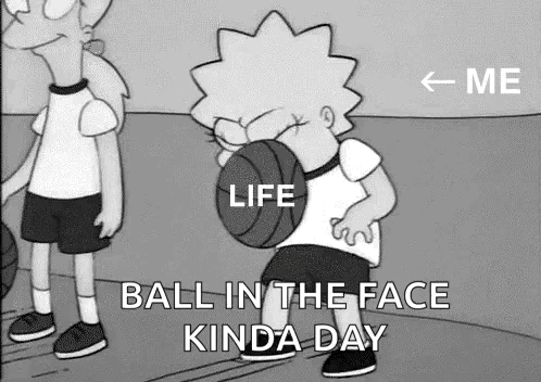 Lisa Simpson Holding Basketball in Mouth