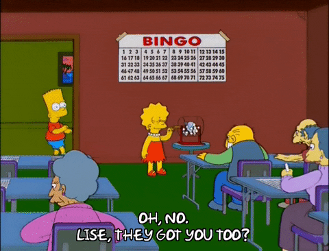 Lisa Simpson Playing Bingo GIF