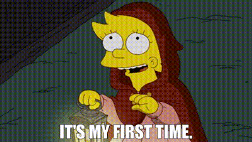 Lisa Simpson Saying It's Her First Time GIF