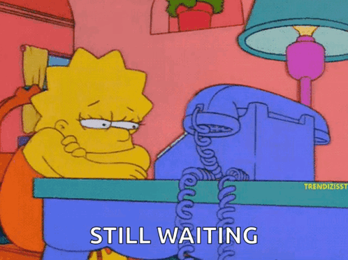 Lisa Simpson Sitting At Desk Talking On Phone GIF