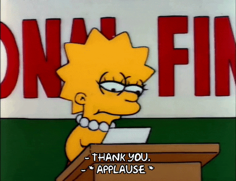 Lisa Simpson Speech Thanks For Listening GIF