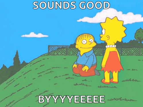 Lisa Simpson Standing Next to Ralph Simpson Laying on Ground