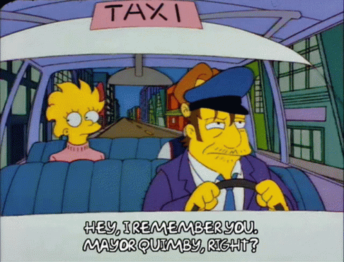 Lisa Simpson Talking To Taxi Driver GIF
