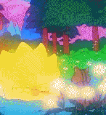 Lisa Simpson With Allergies Talking To Chipmunk GIF