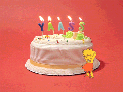 Lisa Simpson Yass Cake GIF