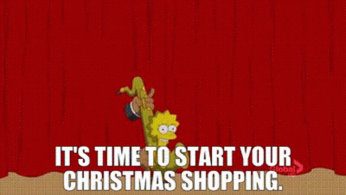 Lisa Simpsons Christmas Shopping GIF