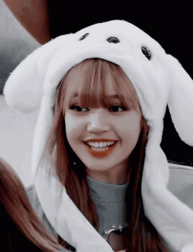 Lisa With Bunny Toy Ears GIF