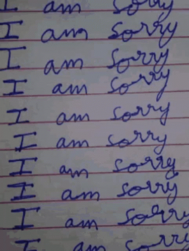 List of I Am Sorry in Blue Ink