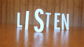 Listen Silent Variation Optical Illusion GIF