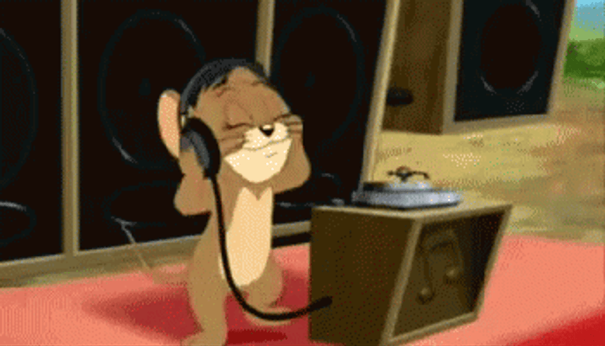 Listening To Music Cute Jerry Dancing GIF