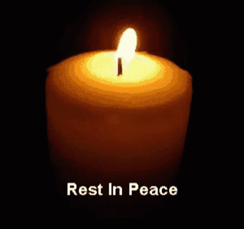 Lit Candle Rest in Peace