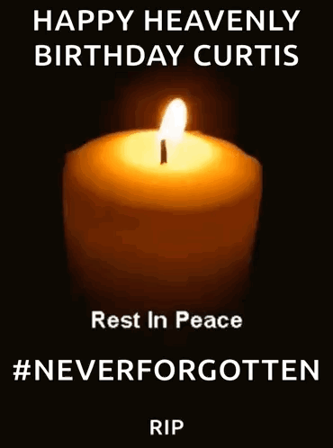 Lit Candle Saying Happy Heavenly Birthday GIF