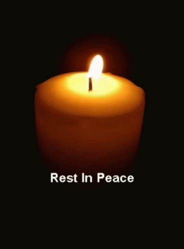 Lit Candle With Rest In Peace GIF