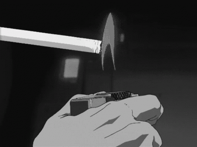 Lit Cigarette Animated Smoke GIF