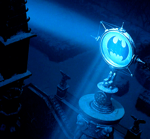 Lit Up Batman Logo GIF