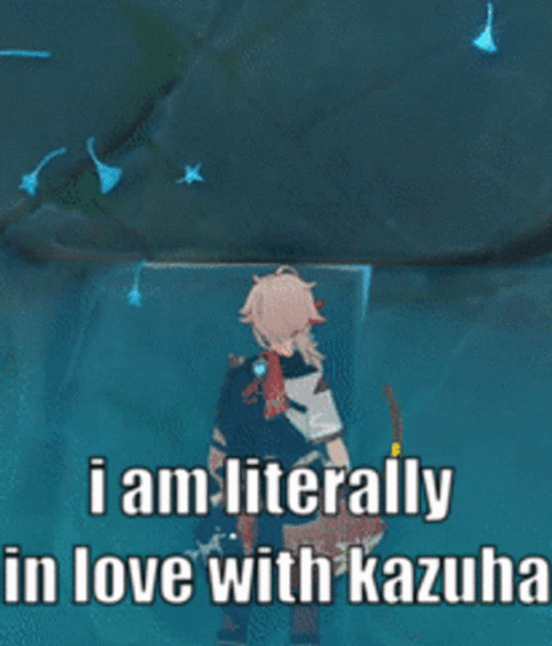 Literally In Love With Kazuha GIF