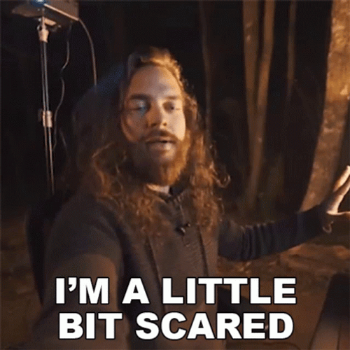 Little Bit Scared Terrified GIF