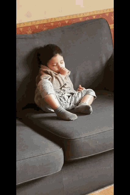 Little Boy Falling Asleep GIF