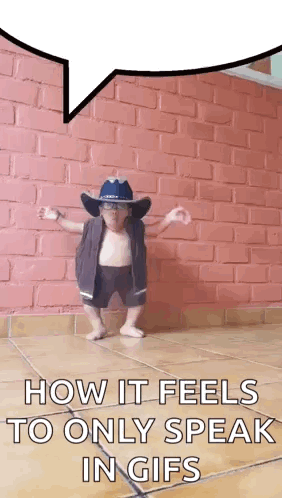 Little Boy in Cowboy Hat and Glasses Dancing