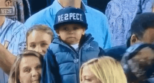 Little Boy In Hat Saying Respect GIF