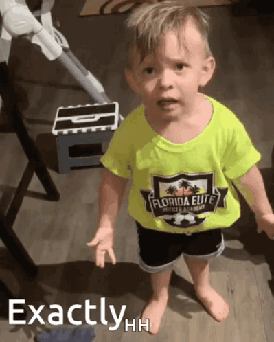 Little Boy in Yellow Florida Elite Shirt