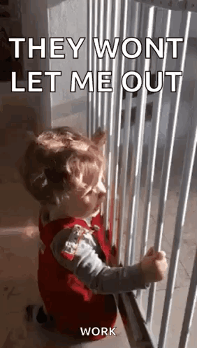 Little Boy Looking Out Window Saying They Won t Let Me Out